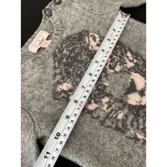 ~ Stella McCartney 3yr Cashmere Silk Sweater for BabyGap Girls Gray Pink Leopard - Picture 5 of 12